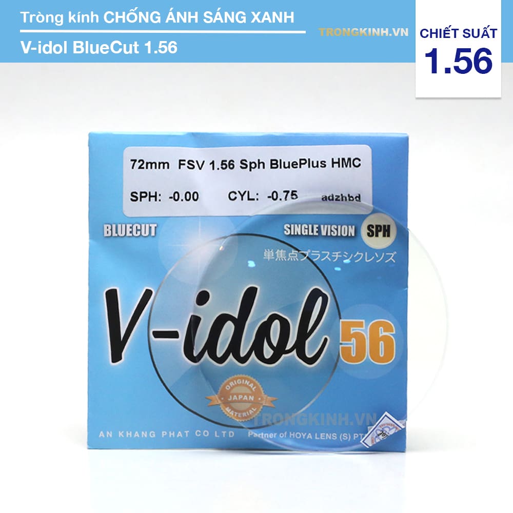 Tròng kính V-idol VidolBlueCut 1.56