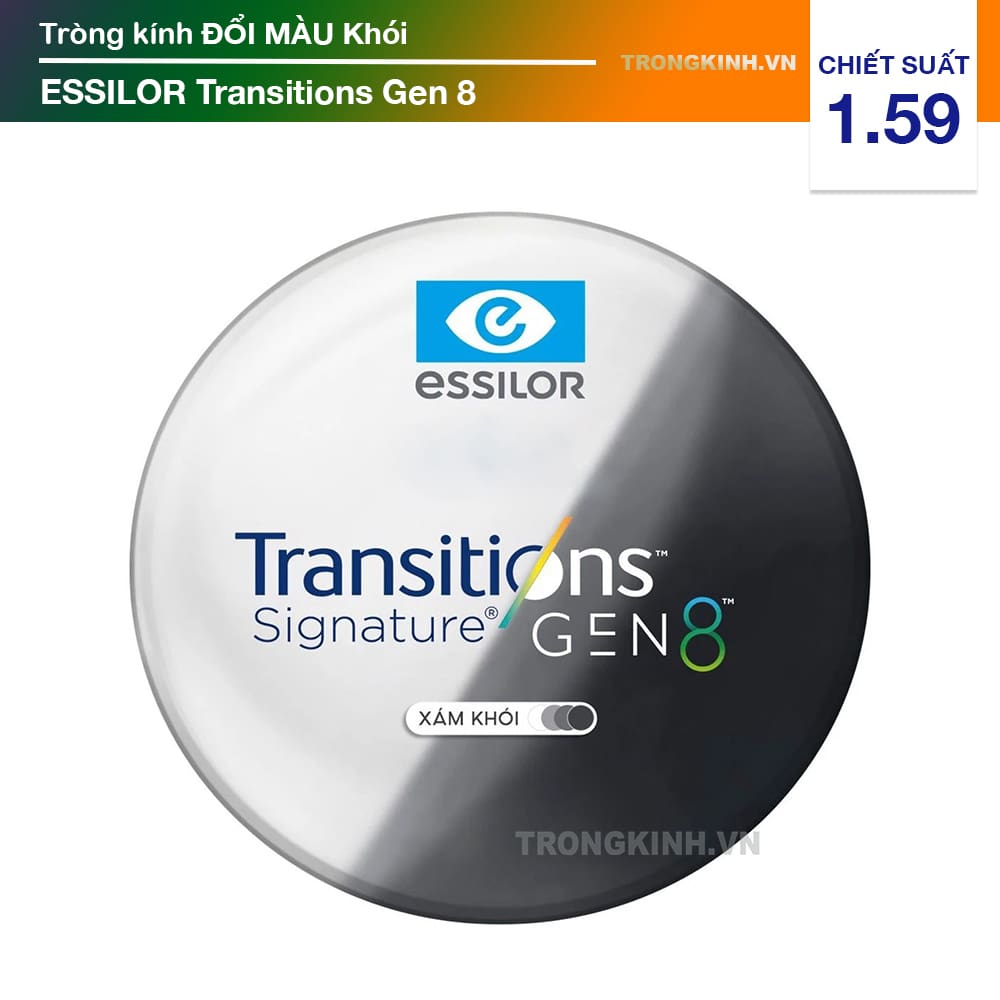 Tròng kính Essilor TransitionsGen8khoi 1.59