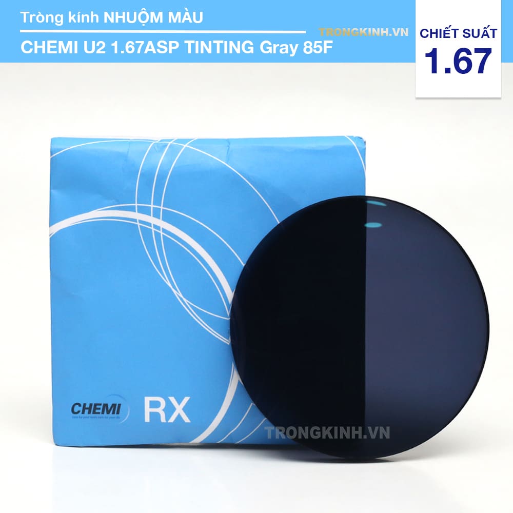 Tròng kính Chemi U2TINTINGGray85F 1.67