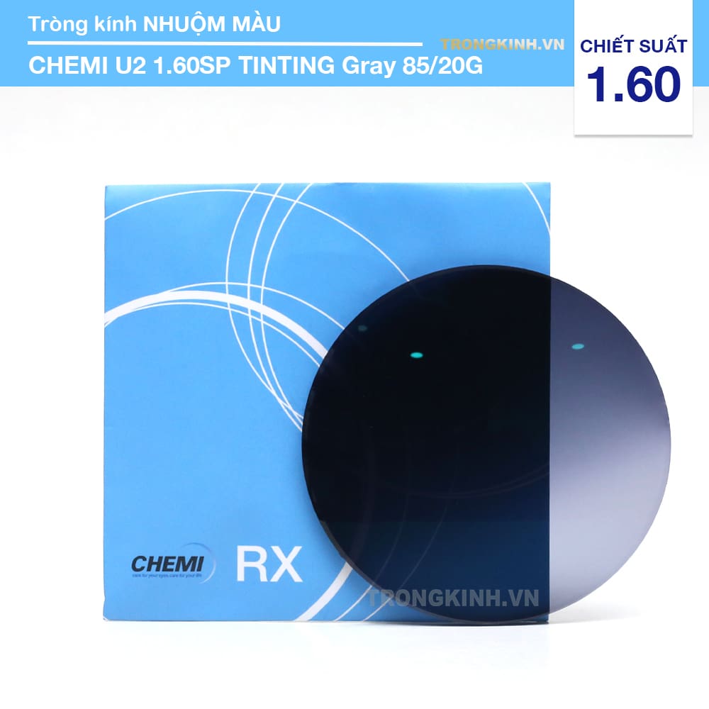 Tròng kính Chemi U2TINTINGGray8520G 1.60