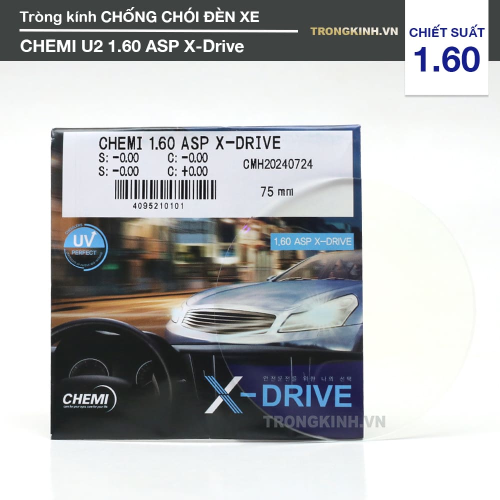 Tròng kính Chemi ChemiU2XDrive 1.60