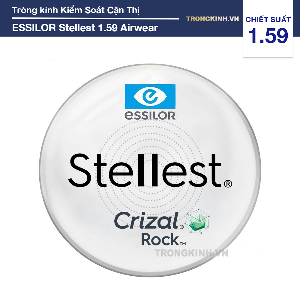 Tròng kính Essilor EssilorStellestCrizalRock 1.59