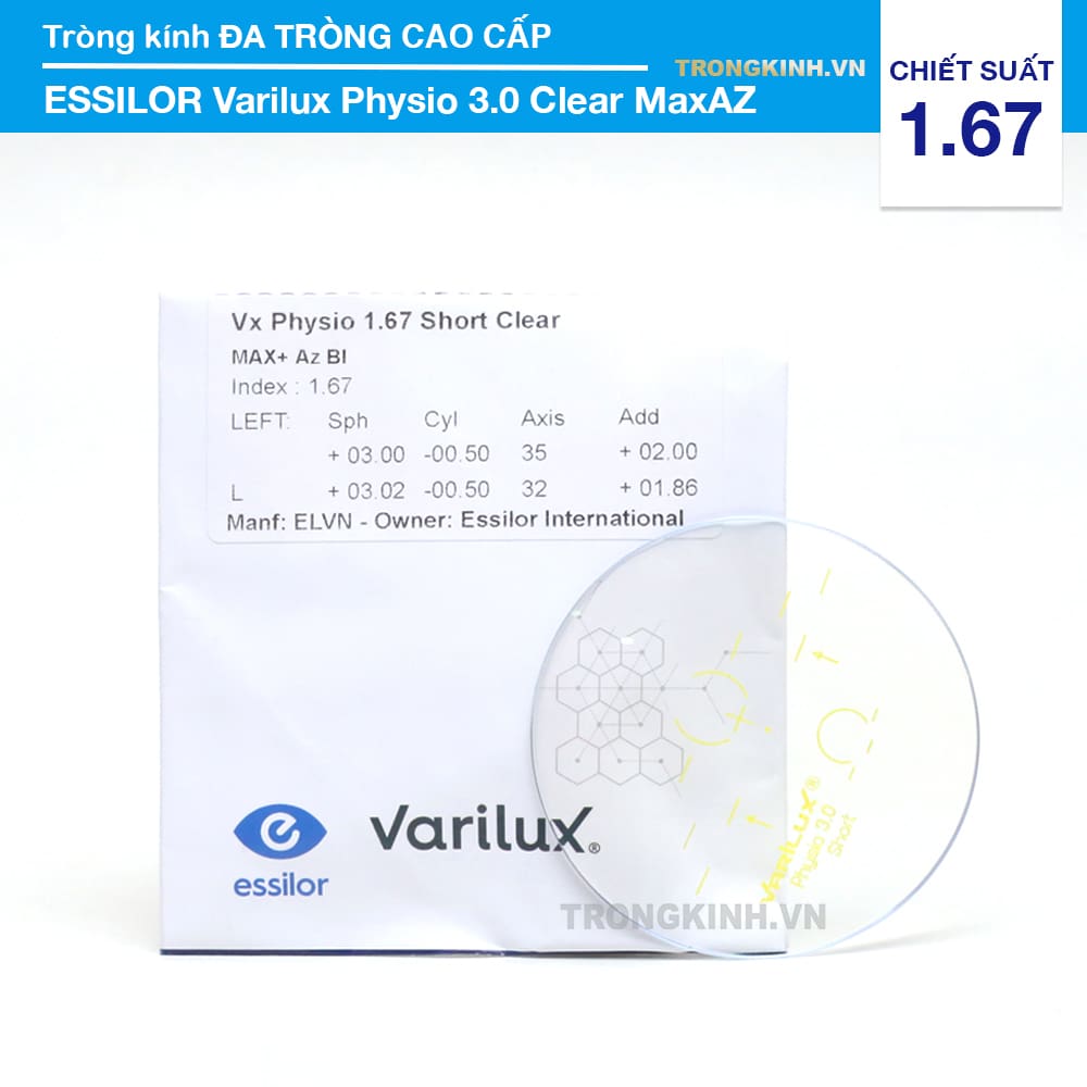 Tròng kính Essilor VariluxPhysioMaxAZ 1.67