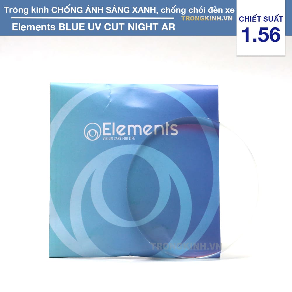 Tròng kính Elements BLUEUVCUTNIGHTAR 1.56