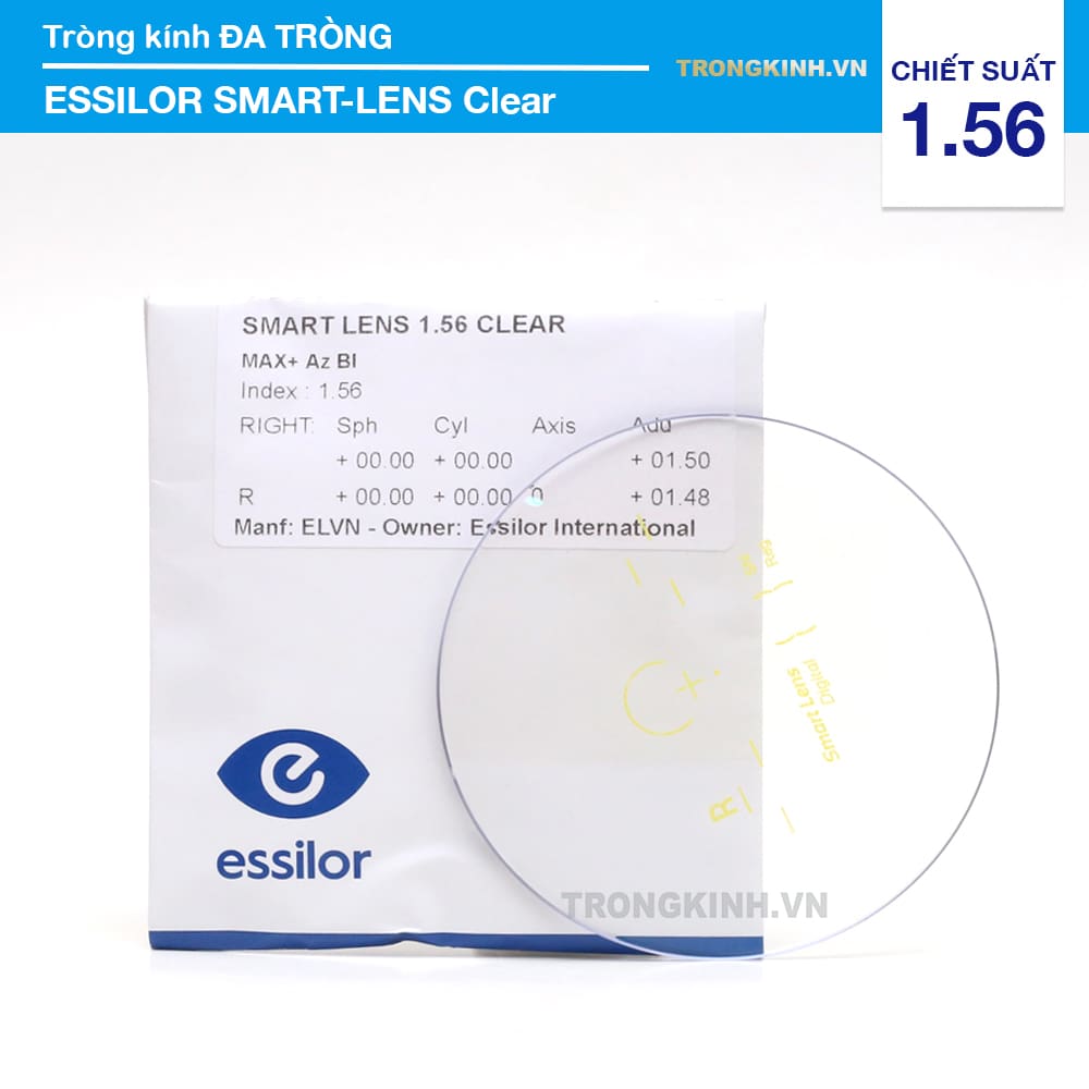 Tròng kính Essilor SMARTLENSclear 1.56