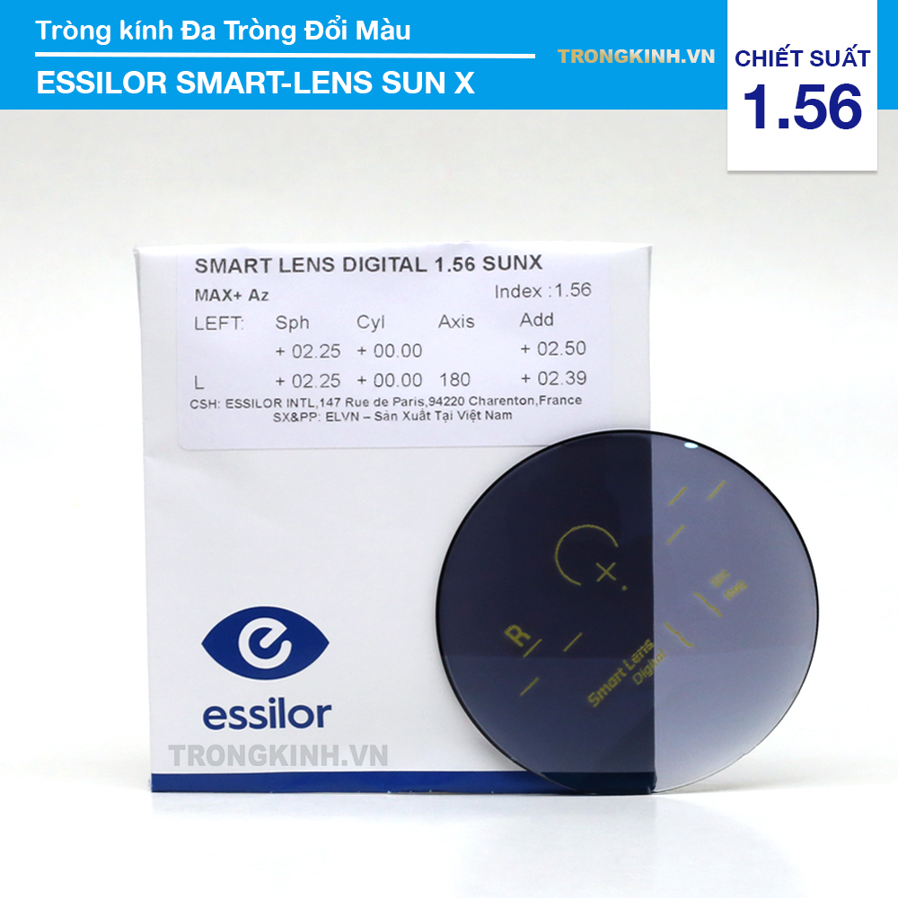 Tròng kính Essilor SMARTLENSSUNX 1.56