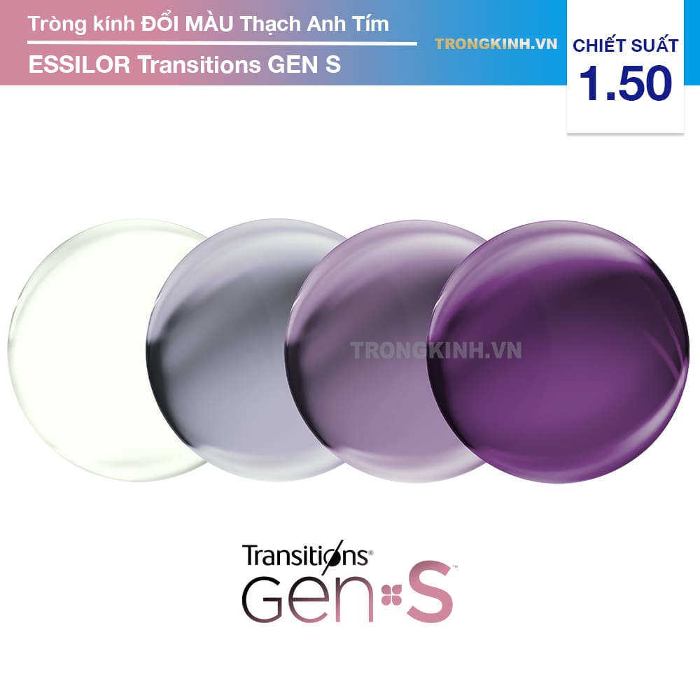 Tròng kính Essilor TransitionsGenSAmethyst 1.50