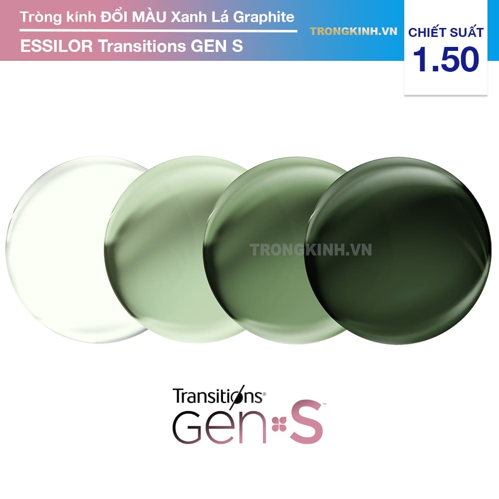Tròng kính Essilor TransitionsGenSGraphite 1.50
