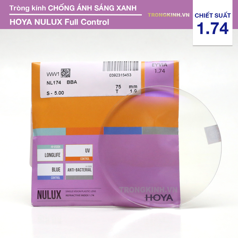 Tròng kính Hoya NuluxFullControl155 1.74