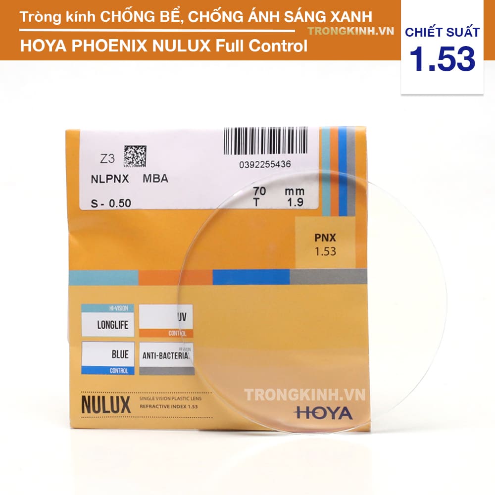Tròng kính Hoya PhoenixNuluxFullControl 1.53