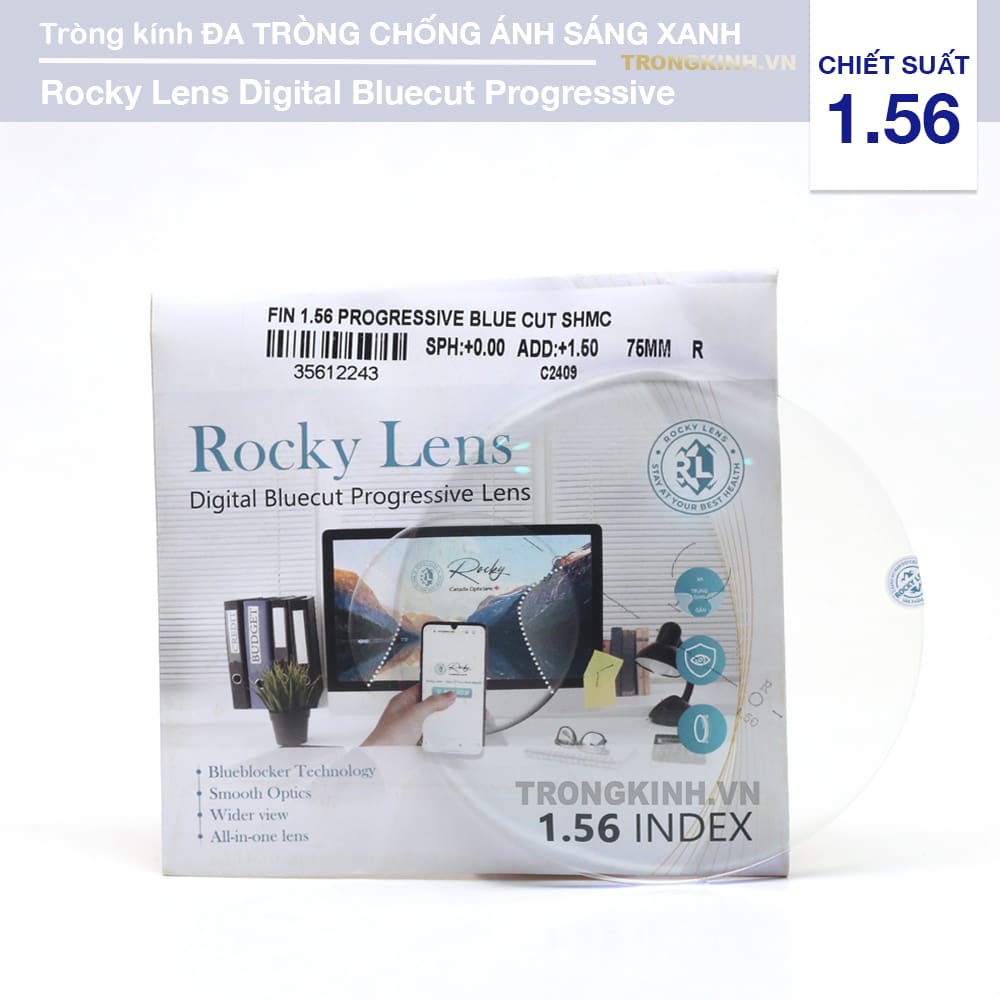 Tròng kính Rocky Lens RockyDigitalBluecutProgressive 1.56