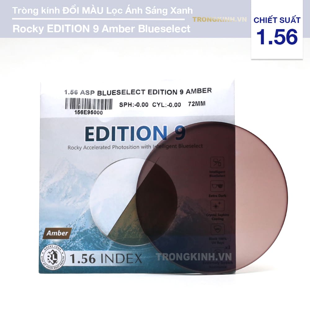 Tròng kính Rocky Lens RockyEdition9Amber 1.56