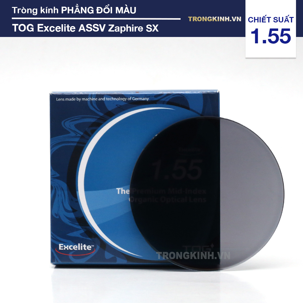 Tròng kính TOG PhangExceliteASSV155UV400ZaphireSX 1.55